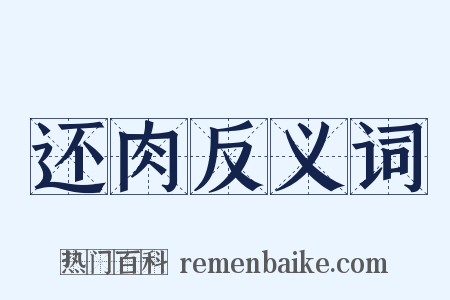 还肉反义词是什么意思的图片